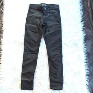 Black Coated Faux Leather Jeggings
